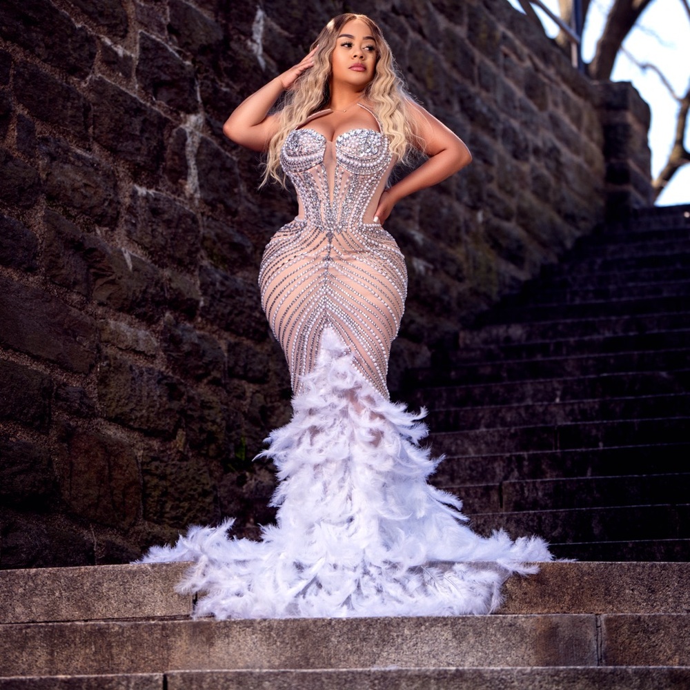 Eve pearl crystal dress